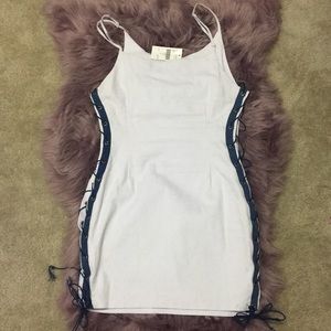 Fashion Nova Dresses - Fashion Nova lace up denim dress Fashion Nova Dresses - Fashion Nova lace up denim dress